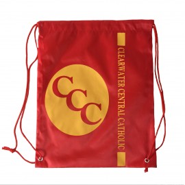 Drawstring Bag with Large Imprint Area with Logo