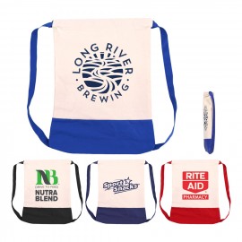 Personalized Cotton Canvas Drawstring Backpack  Personalized Cotton Canvas Drawstring Backpack