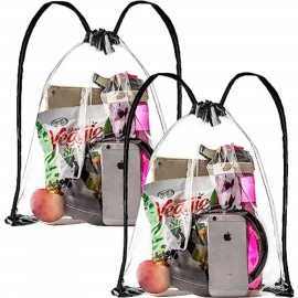 Custom Stadium Approved Cinch Sacks Bag Clear PVC Drawstring Backpack