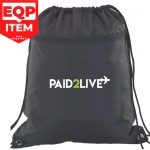 Personalized 900D Nylon Drawstring Backpack Black