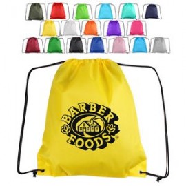 Classic Polyester Drawstring Sports Backpack with Logo  Classic Polyester Drawstring Sports Backpack with Logo