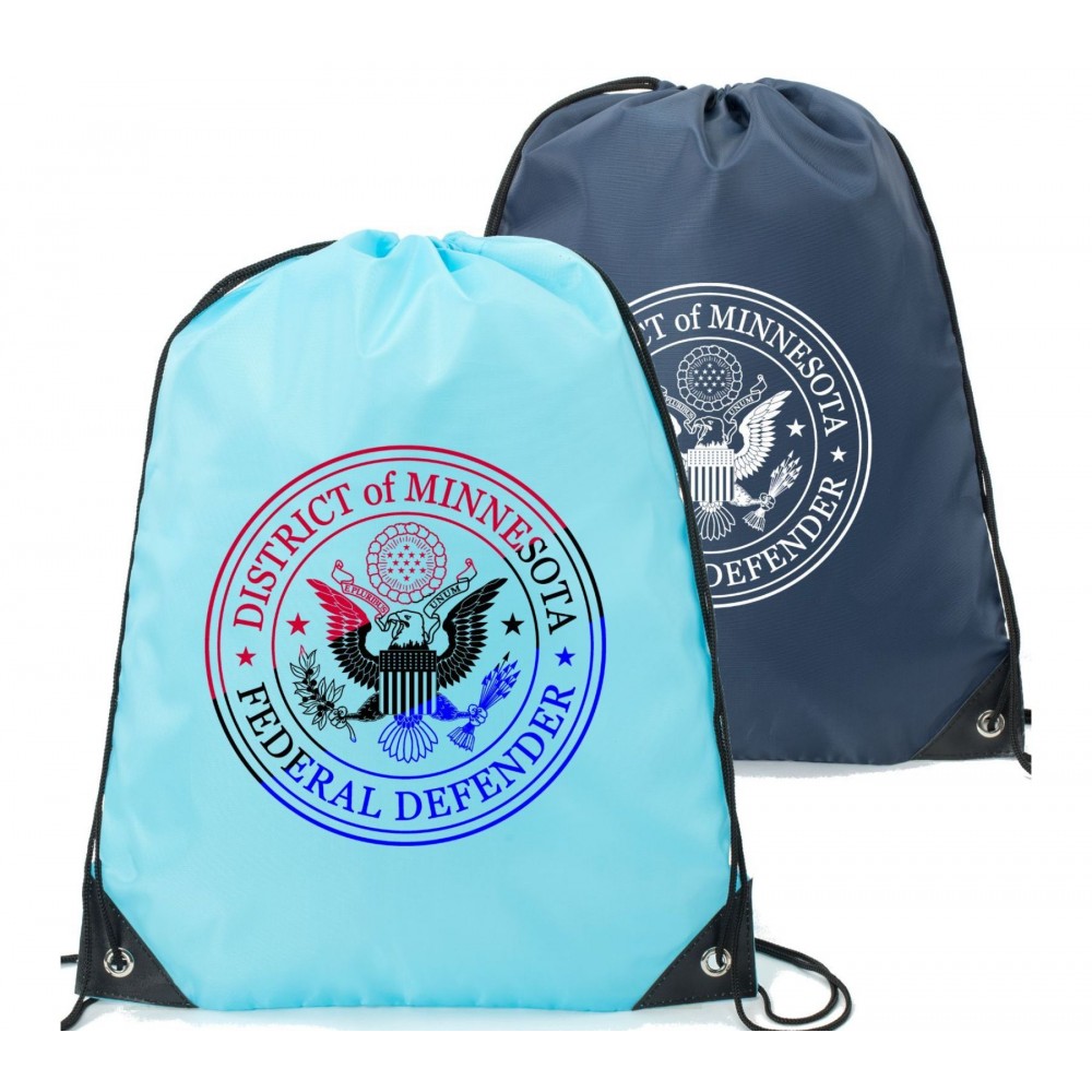 Heavy Duty Full Color Drawstring Backpack w/ Reinforced Edge (14" x 18") with Logo Heavy Duty Full Color Drawstring Backpack w/ Reinforced Edge (14" x 18") with Logo