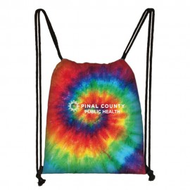 Rainbow Tie-Dye Sport Backpack with Logo