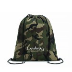 Camouflage Drawstring Sport Backpack with Logo