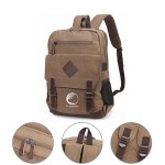 High Capacity Canvas Backpack with Logo