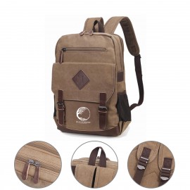 High Capacity Canvas Backpack with Logo