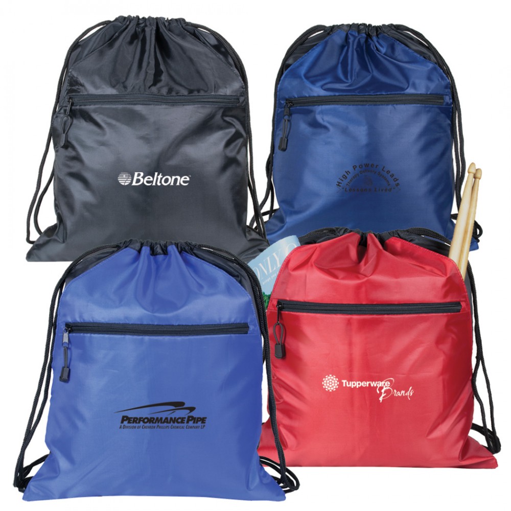 Logo Branded Drawstring Backpack