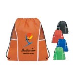 Customized Non Woven Drawstring Backpack with Mesh Panels