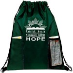 Logo Branded Dual Pocket Drawstring Backpack