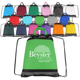 Personalized Reflective Non-Woven Drawstring Backpack