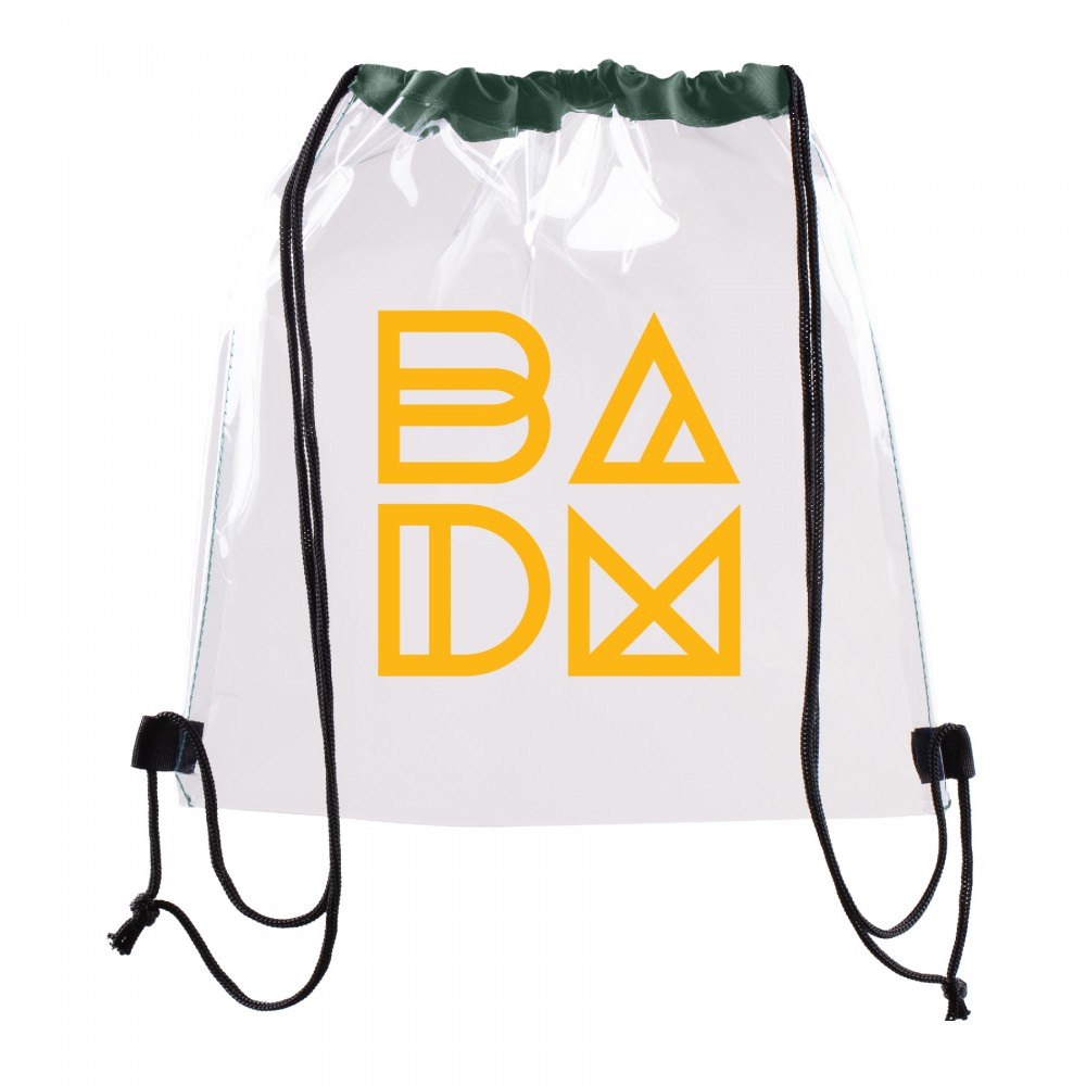 Personalized Clear Waterproof Stadium Drawstring Backpack Personalized Clear Waterproof Stadium Drawstring Backpack