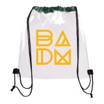 Personalized Clear Waterproof Stadium Drawstring Backpack