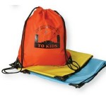 15"x18" Cinch Drawstring Backpack w/Vinyl Corner with Logo