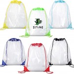 Custom Full Color Clear Drawstring Bag (17"x13.4")