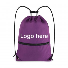 Customized Drawstring Backpack With Zipper