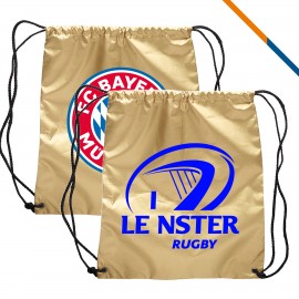 Personalized Shiny Drawstring Backpacks