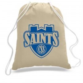 Large Canvas Drawstring Backpack w/ Custom Logo 17" X 20" with Logo