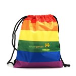 Personalized Rainbow Drawstring Backpack