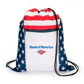 Personalized Patriotic Drawstring Backpack  Personalized Patriotic Drawstring Backpack