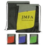 Non-Woven Tri Color Drawstring Bag with Logo