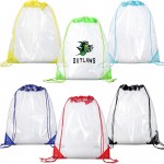 Full Color Clear Stadium Drawstring Bag (12"x12") with Logo