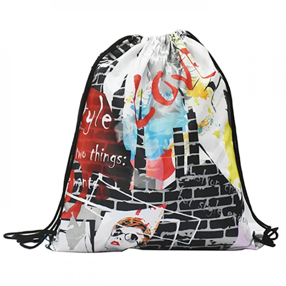 Sublimated Drawstring Backpack with Logo