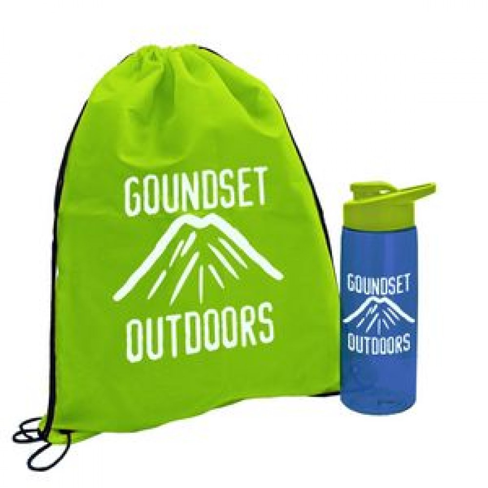 Drawstring Backpack In A Tritan Bottle with Logo