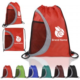 Personalized Arches Drawstring Backpack with Mesh Pocket