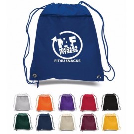 Q-Tees Drawstring Bag with Logo