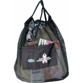 Personalized Nylon Drawstring Mesh Tote Bag