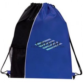 Logo Branded Sport Mesh Pocket Drawstring Backpack  Logo Branded Sport Mesh Pocket Drawstring Backpack