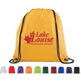 Logo Branded Polyester Drawstring Backpack