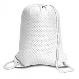 Jersey Mesh Drawstring Backpack with Logo