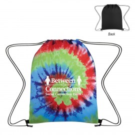 Logo Branded Tie-dye Drawstring Bag