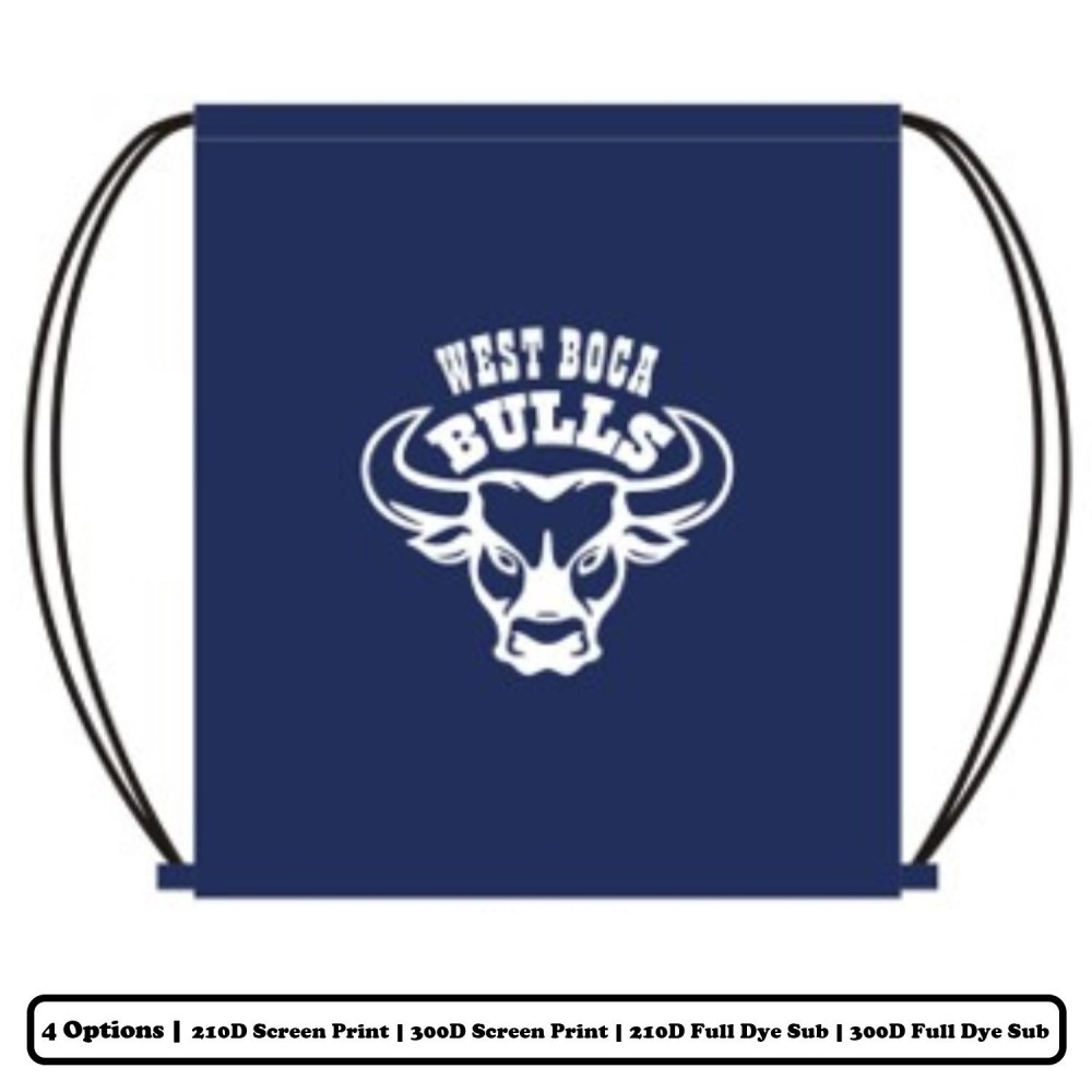 Single Color Circular Base Standard Polyester Drawstring Bag with Logo Single Color Circular Base Standard Polyester Drawstring Bag with Logo