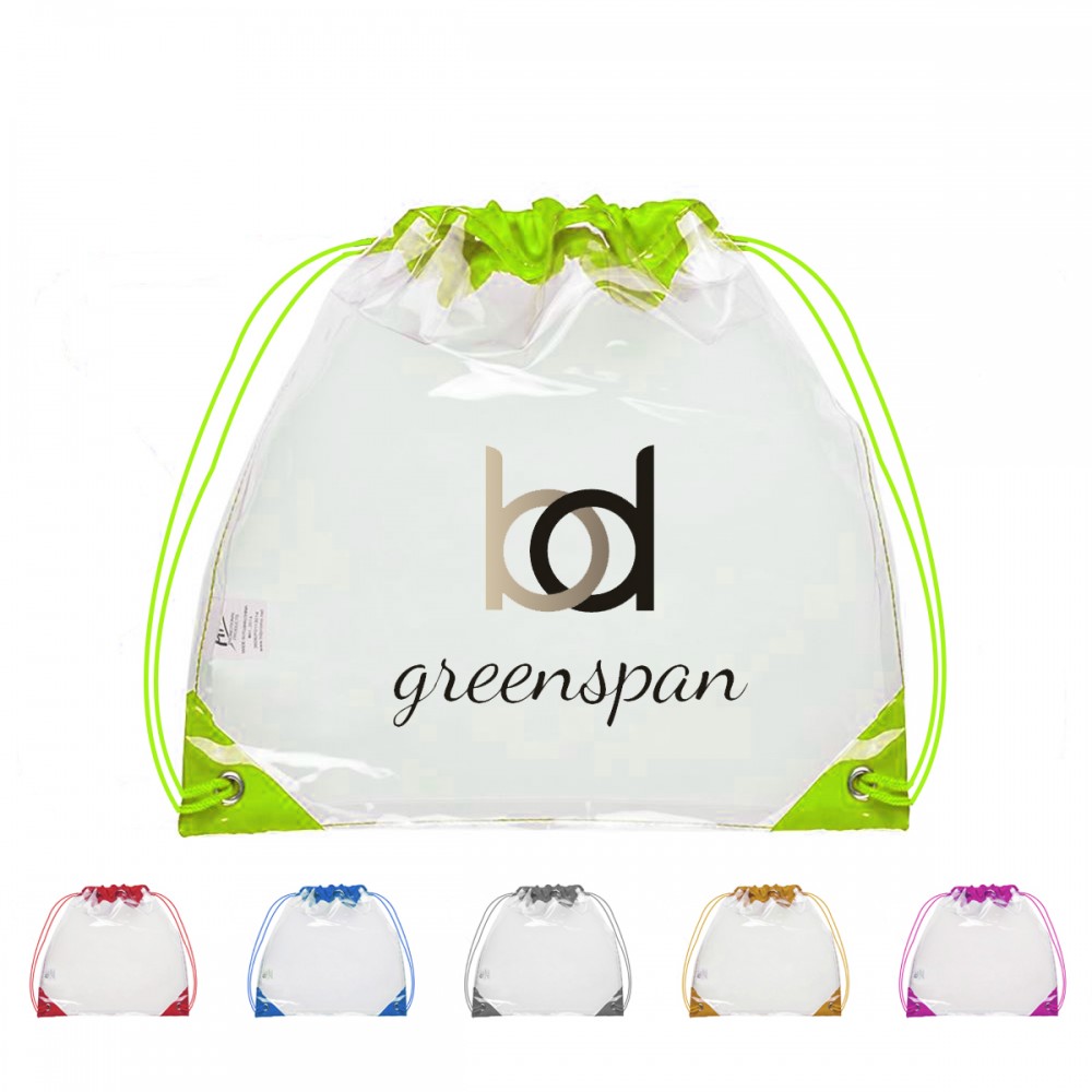 Personalized Clear Drawstring Backpack
