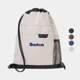 RejuVe ROVE Recycled Heather Modern Executive Drawstring Bag with Logo
