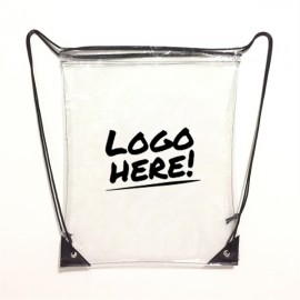 Clear Drawstring Backpack with Logo