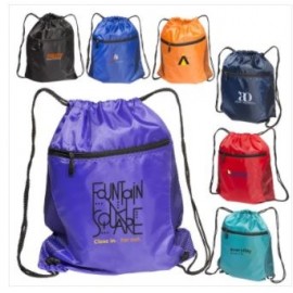 Customized Mesh Accent Drawstring Backpack