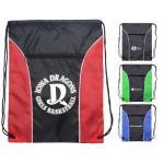 Personalized 2 Tone Zipper Drawstring Backpack