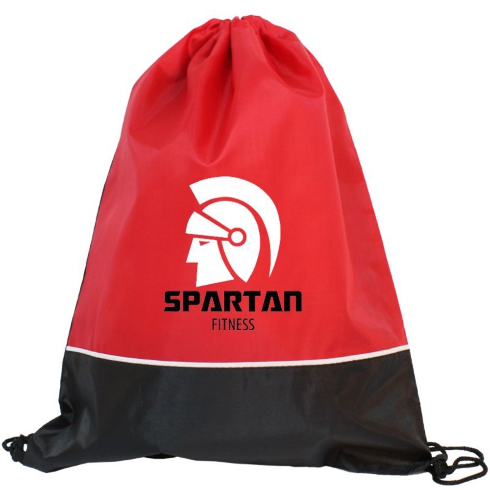 Two Tone Classic Drawstring Tote Bags with Logo Two Tone Classic Drawstring Tote Bags with Logo