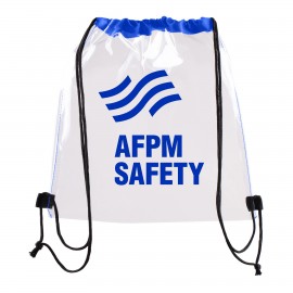 Personalized 600D Polyester Drawstring Gym & Sports Backpack w/ Zipper Pockets