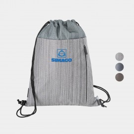 RejuVe MOTO Recycled Heather Drawstring Bag with Logo