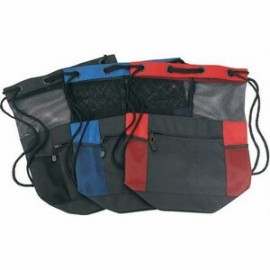 Drawstring Mesh Backpack with Logo  Drawstring Mesh Backpack with Logo