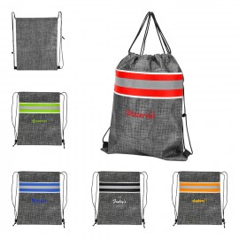 Cross Hatch Non Woven Reflective Drawstring Bag with Logo  Cross Hatch Non Woven Reflective Drawstring Bag with Logo