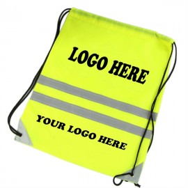 Promotional Reflective Safety Drawstring Backpack  Promotional Reflective Safety Drawstring Backpack