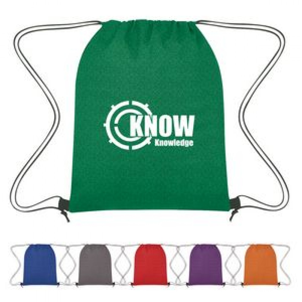 Custom Heathered Non-Woven Drawstring Backpack Custom Heathered Non-Woven Drawstring Backpack