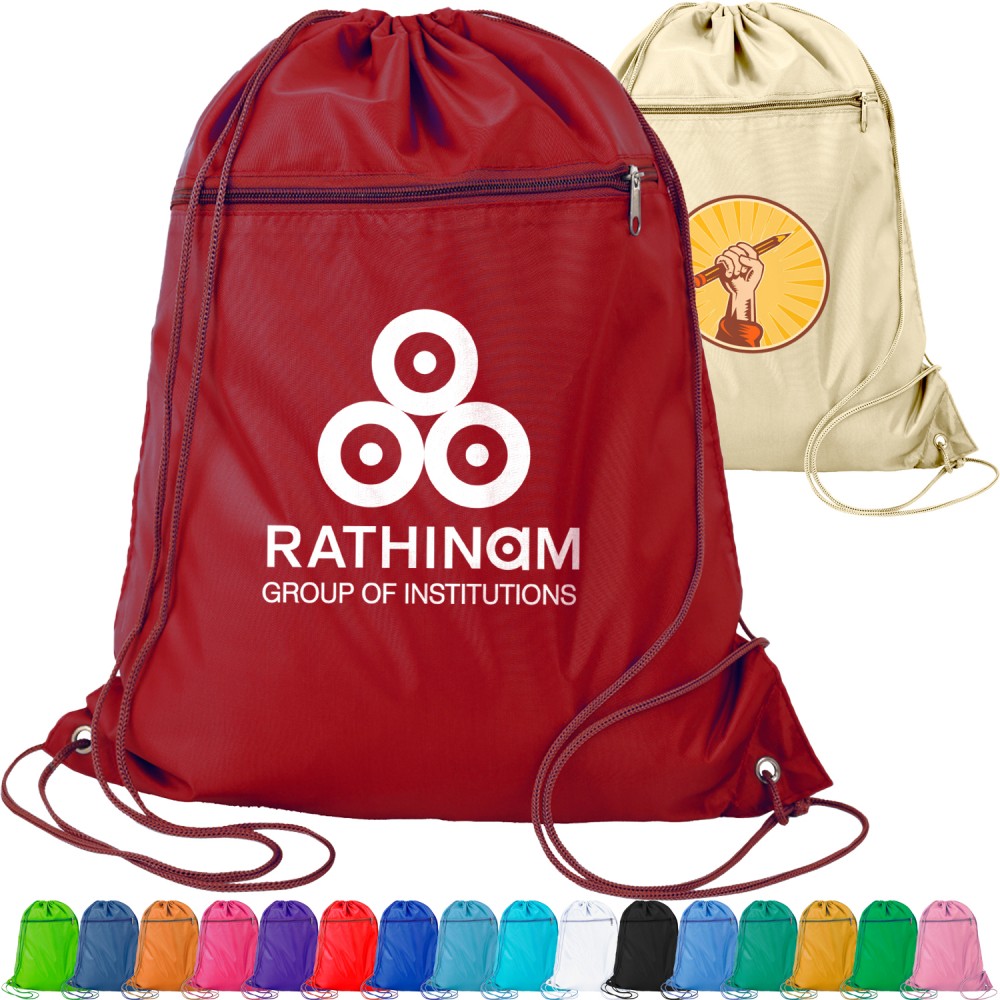 Promotional Polyester Drawstring Bag USA Decorated (15" x 18.75") Promotional Polyester Drawstring Bag USA Decorated (15" x 18.75")