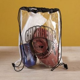Promotional Clear Vinyl Drawstring Bag