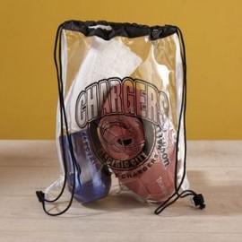 Promotional Clear Vinyl Drawstring Bag  Promotional Clear Vinyl Drawstring Bag